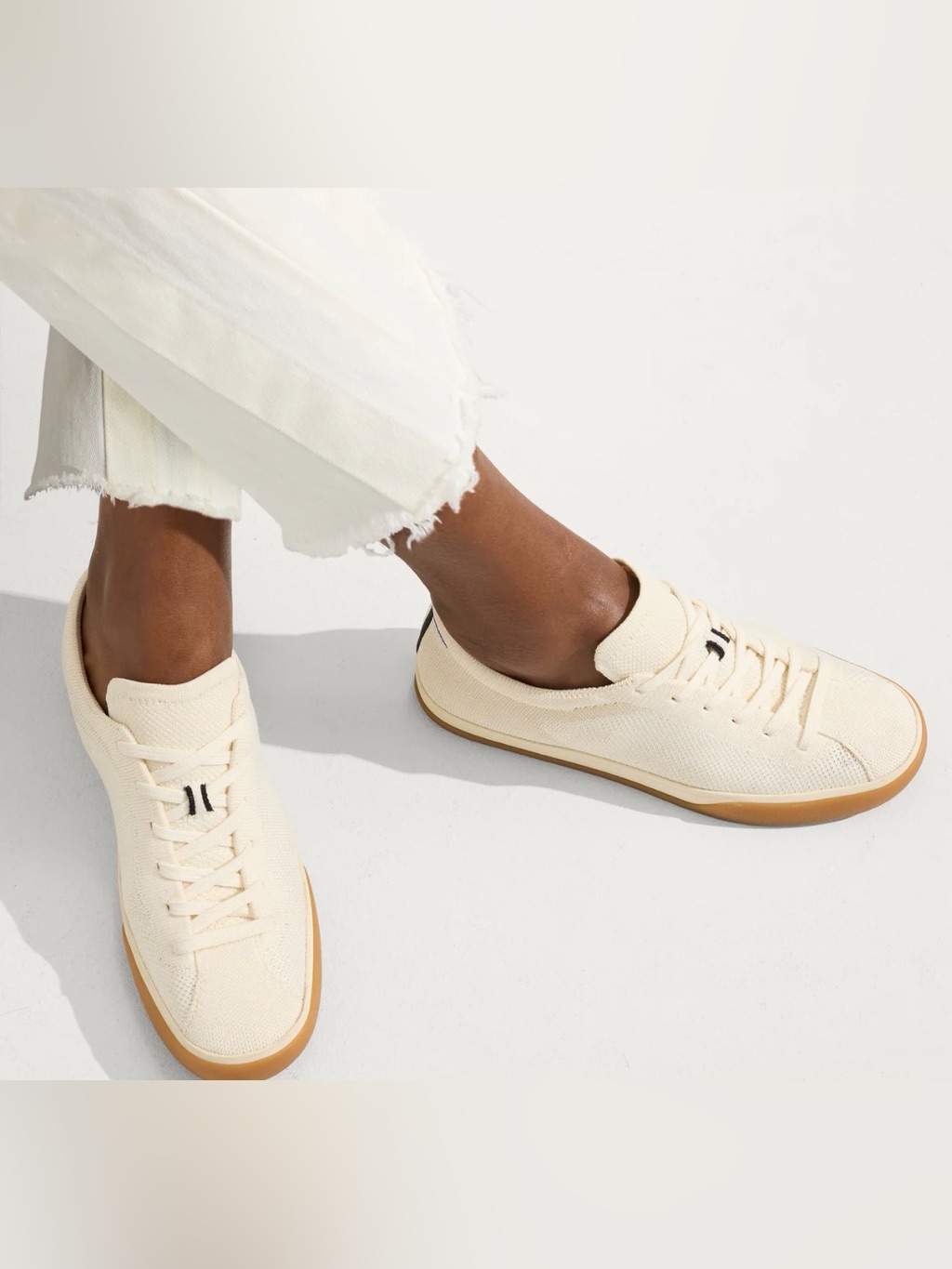 Rothy’s Women’s Canvas Low-Top Sneakers In Off-White Sz 9 Lightweight